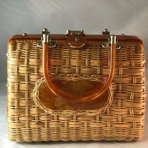 Vintage Bakelite Basket Purse